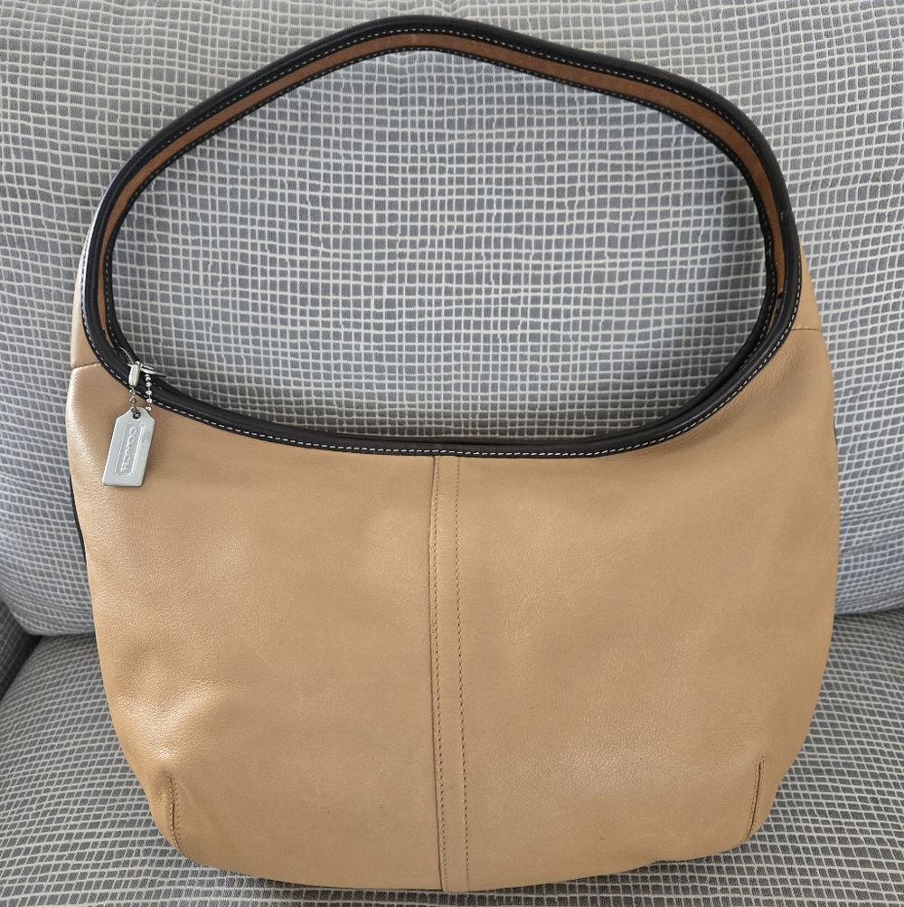 Coach Ergo Hobo Zip 9293 Brown Tan Two Tone Hangtag Vintage Bag Purse Hobo - Picture 4 of 16